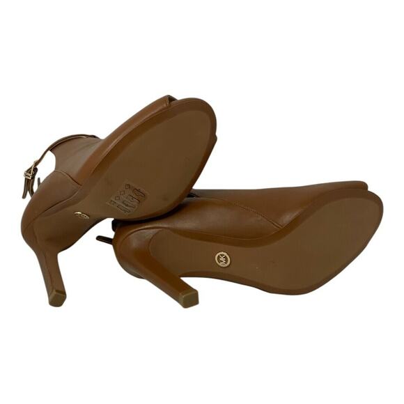 Michael Kors Lawson Open Toe Leather Bootie Tan Size 9 NWT $175 MSRP - Picture 7 of 10